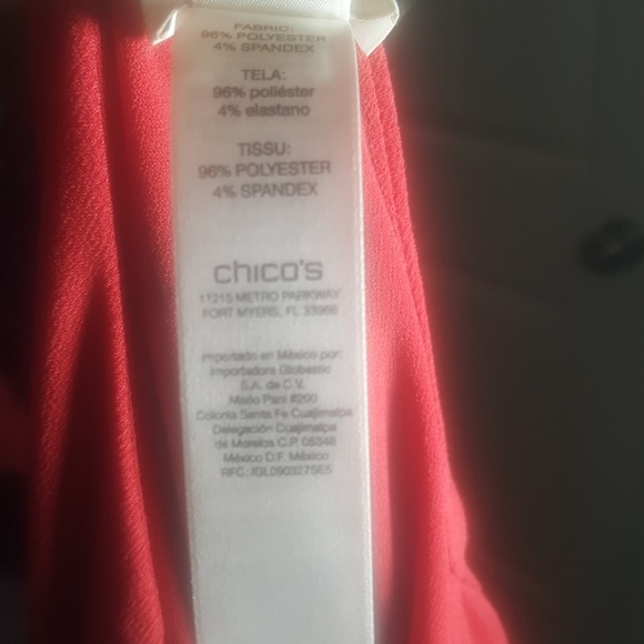 CHICO'S Red Caped Dress - Size 1 - Picture 5 of 5
